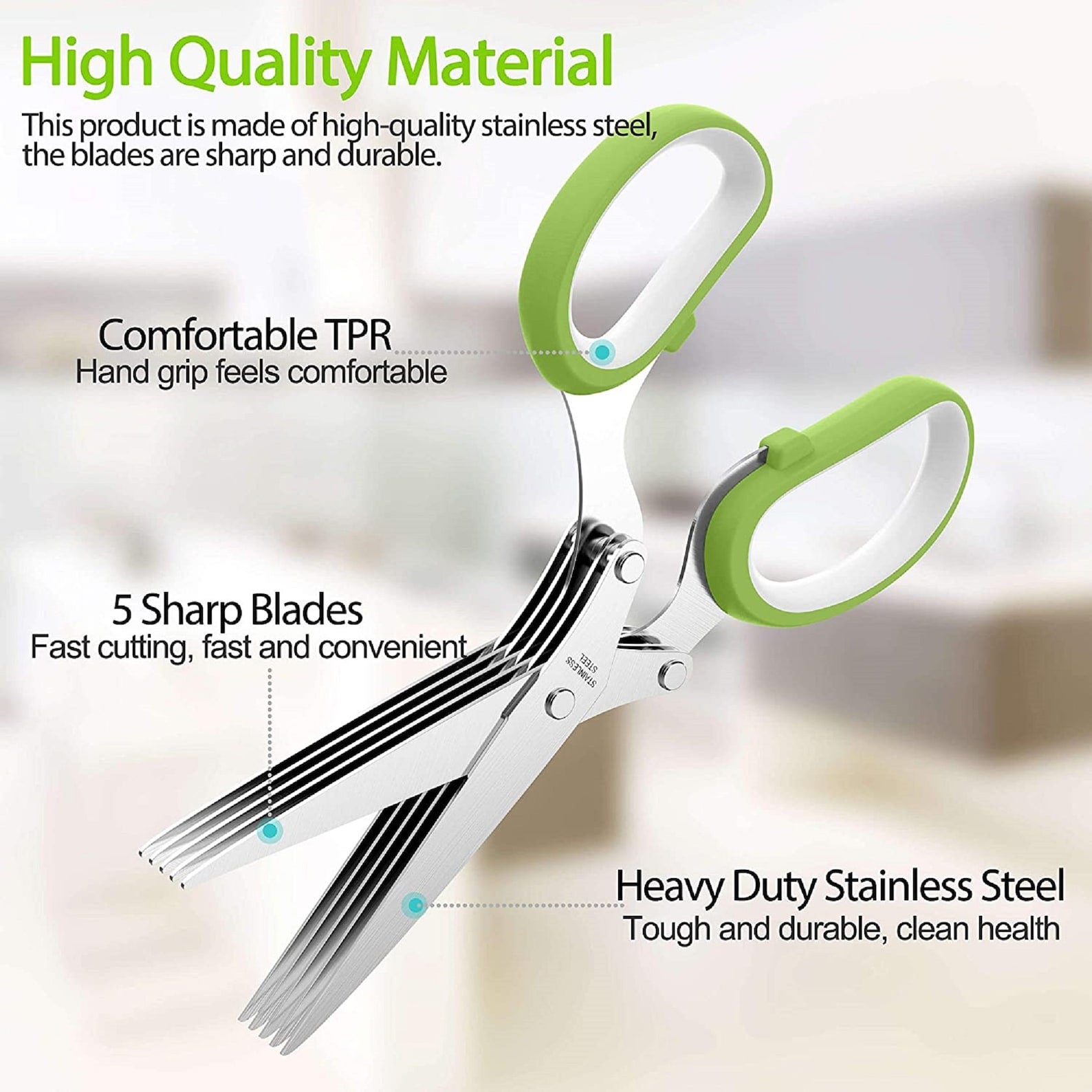 Herbs Scissor with 5 Blades-Buy 1 Get 1 Free