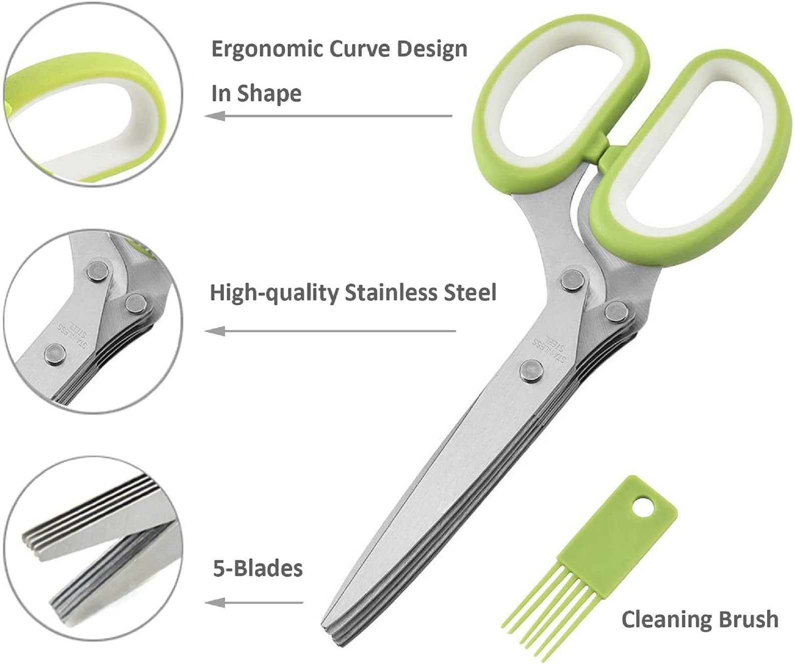 Herbs Scissor with 5 Blades-Buy 1 Get 1 Free
